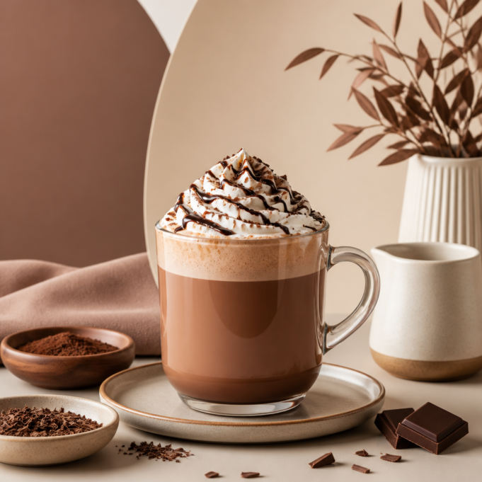 Editorial illustration for an article titled "Caffe Mocha: The Cozy Coffee and C