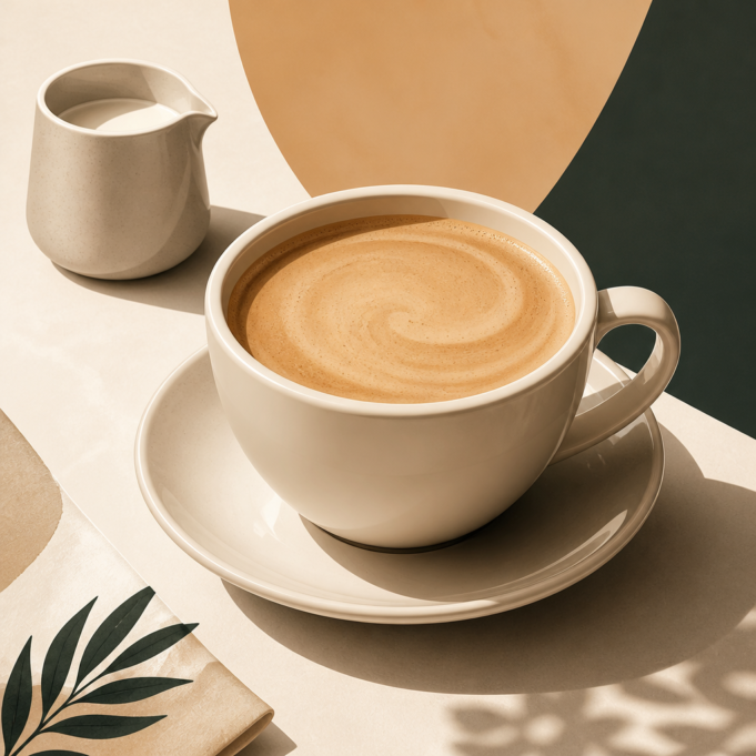 Editorial illustration for an article titled "Café Crème: The Smooth, Creamy Cof