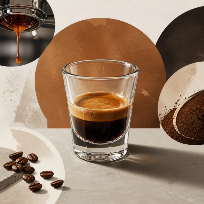 Editorial illustration for an article titled "Ristretto Explained: The Small, Bo
